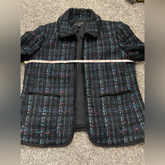 Ann Taylor NWOT Tweed Fringe Collared Career Elegant Blazer Sz 10 Old Money - Picture 9 of 11